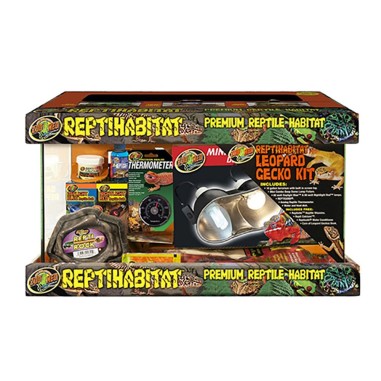 Zoomed ReptiHabitat Leopard Gecko kit - Terrarrio Completo di Accesssori Misure 51 x 25 x 30 cm