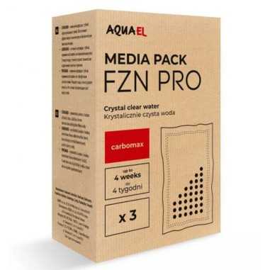 Aquael Media Pack FZN Pro Carbomax 3pz - ricambio cartuccia carbone per filtri FZN Pro