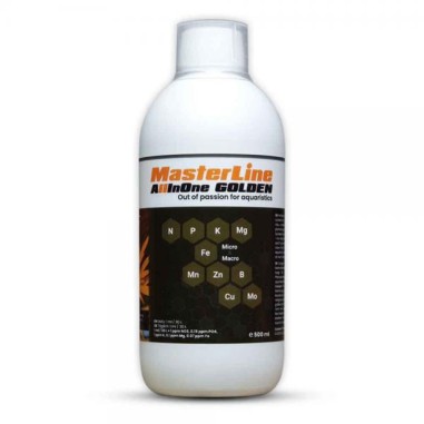 MasterLine AllInOne Golden 500ml - fertilizzante con micro e macro nutrienti per piante acquatiche