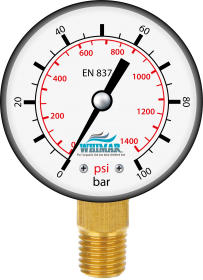 Whimar High Pressure Gauge 100bar/1400psi